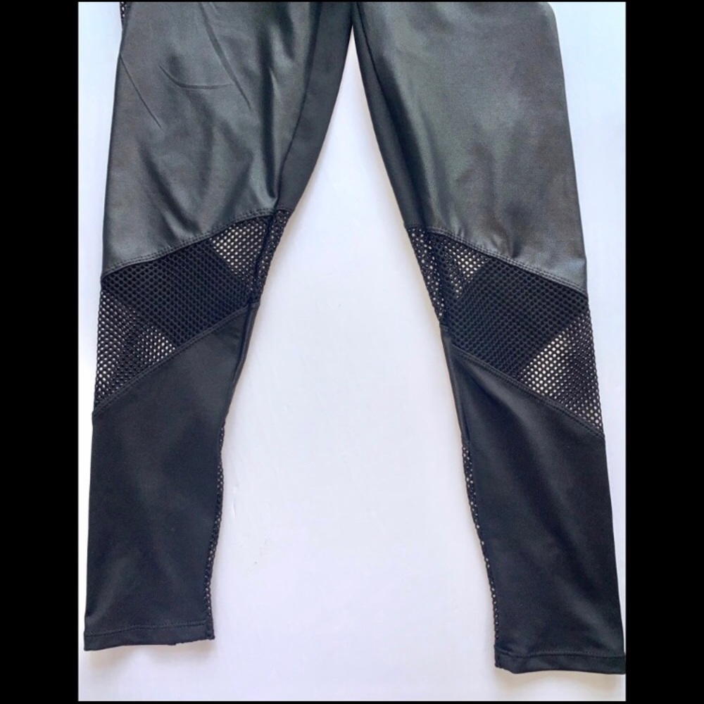 Fish Net Panel Mesh Leggings